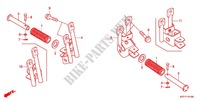 REAR SHOCK ABSORBER   REAR FOOT RESTS for Honda BENLY 110 WHITE 2012