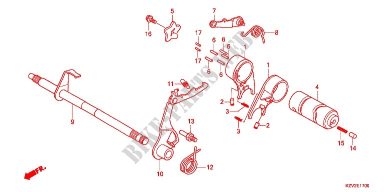 GEARSHIFT DRUM   SHIFT FORK for Honda SUPER CUB 110 PRO 2012