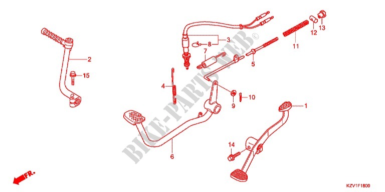 KICK STARTER ARM   BRAKE PEDAL   GEAR LEVER for Honda CROSS CUB 110 2016