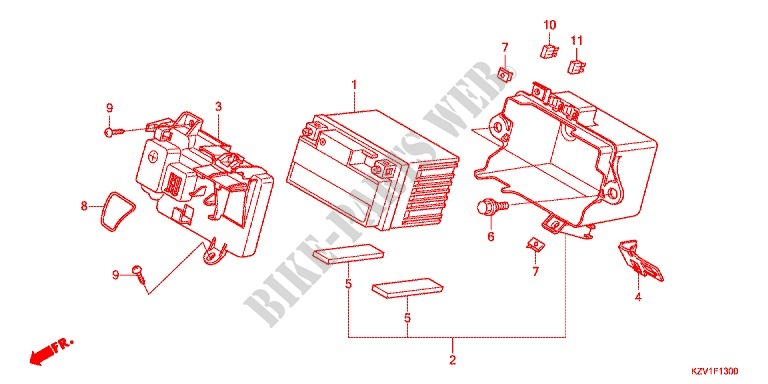 TOOLS   BATTERY BOX for Honda CROSS CUB 110 2016