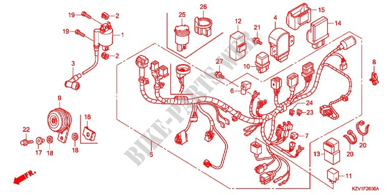 WIRE HARNESS/BATTERY for Honda CROSS CUB 110 2014