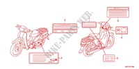 CAUTION LABEL (1) for Honda SUPER CUB 50 -XJ- 2012