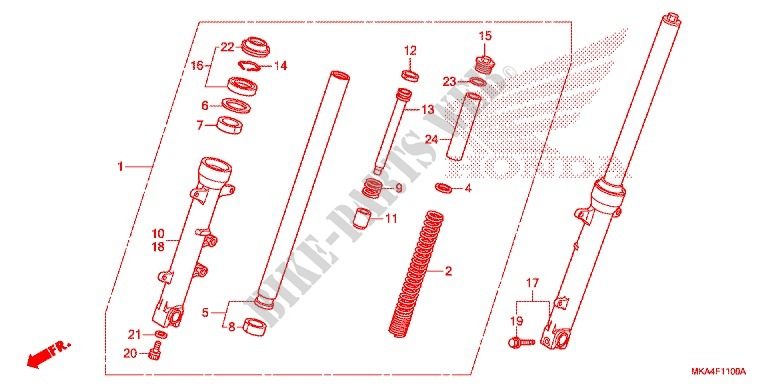 FRONT FORK for Honda NC 700 X ABS DCT 2016