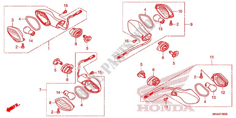 INDICATOR (2) for Honda NC 700 X ABS DCT 2016