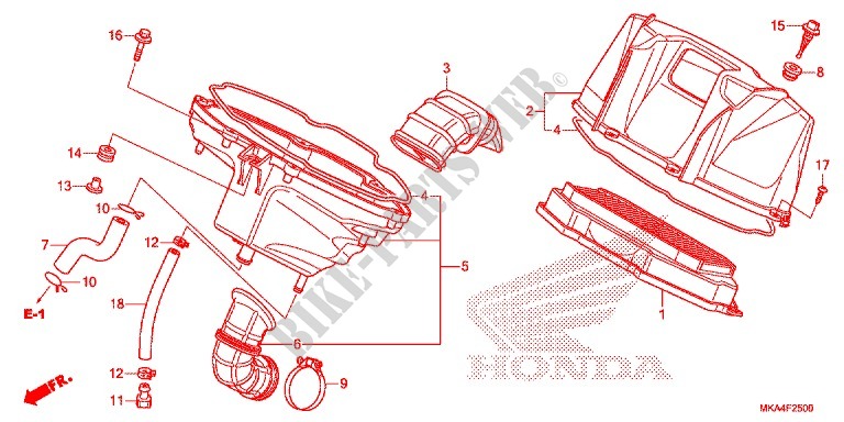 FRONT COVER   AIR CLEANER for Honda NC 700 X 2016