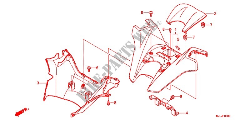 STEERING HANDLE/ HANDLE COVER (1) for Honda INTEGRA 750 E-PACKAGE 2014