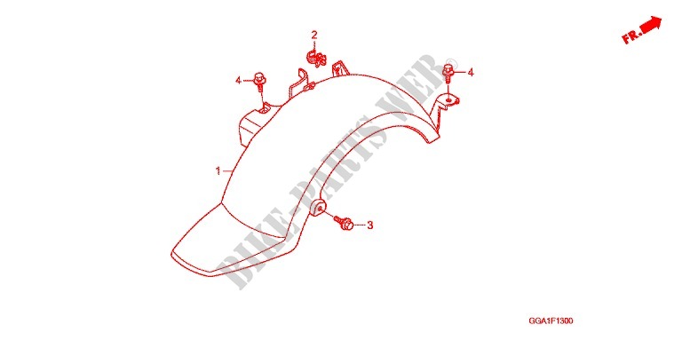 REAR FENDER for Honda ZOOMER 50 2012