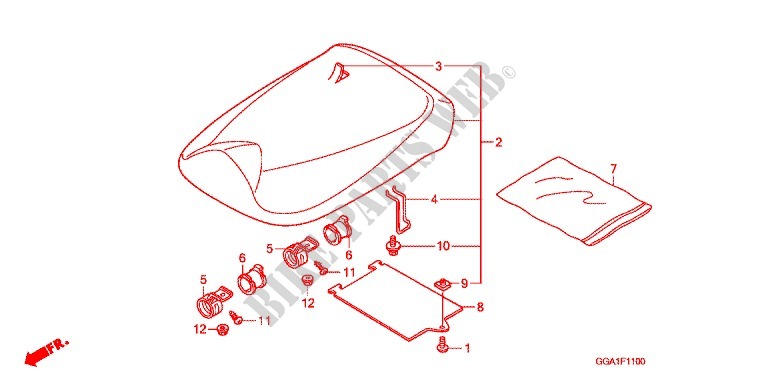 SINGLE SEAT (2) for Honda ZOOMER 50 2012