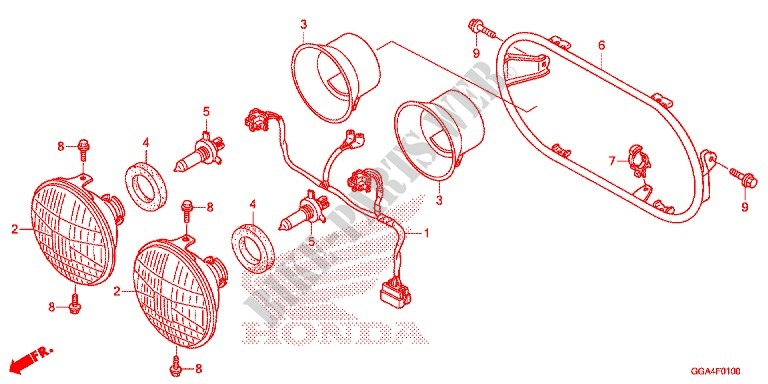 HEADLIGHT for Honda RUCKUS 50 2014
