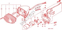 TAILLIGHT (2) for Honda STEED 400 VLX Speed warning light Flat bar handle 1994