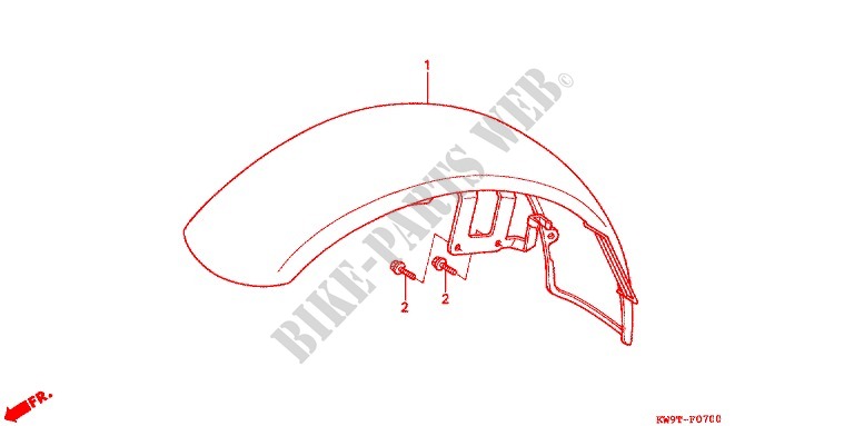 FRONT FENDER for Honda STEED 400 VLX With speed warning light · Taylor bar handle 1997