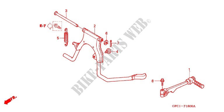 STAND   KICK STARTER ARM for Honda TODAY 50 2002