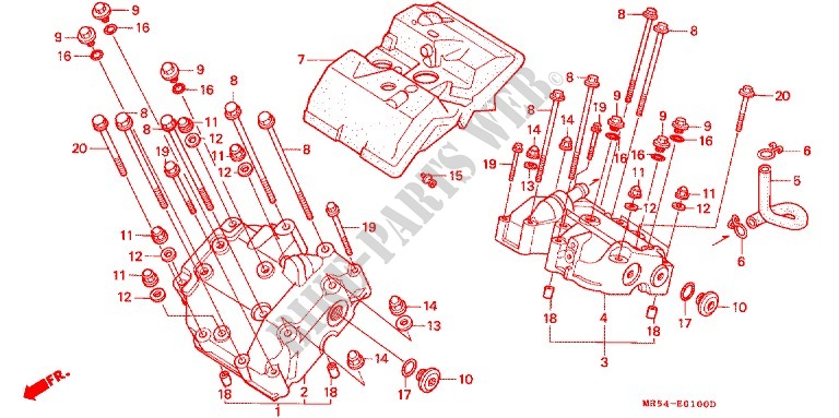 CYLINDER HEAD COVER for Honda PACIFIC COAST 800 1997