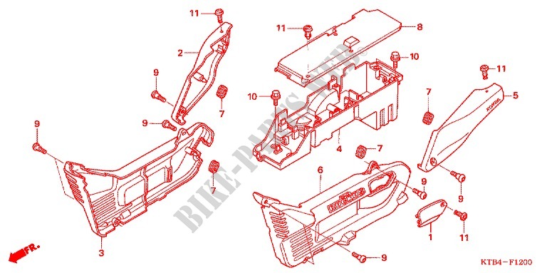 BODY COVER   LUGGAGE BOX   LUGGAGE CARRIER for Honda BIG RUCKUS 250 2005