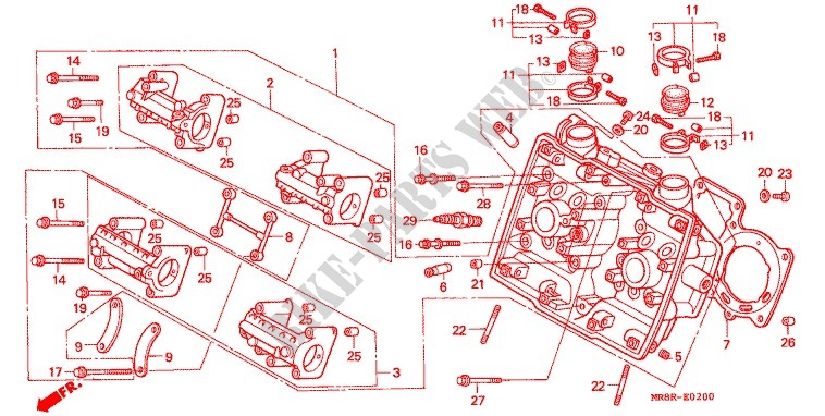 FRONT CYLINDER HEAD for Honda RVF 400 1994