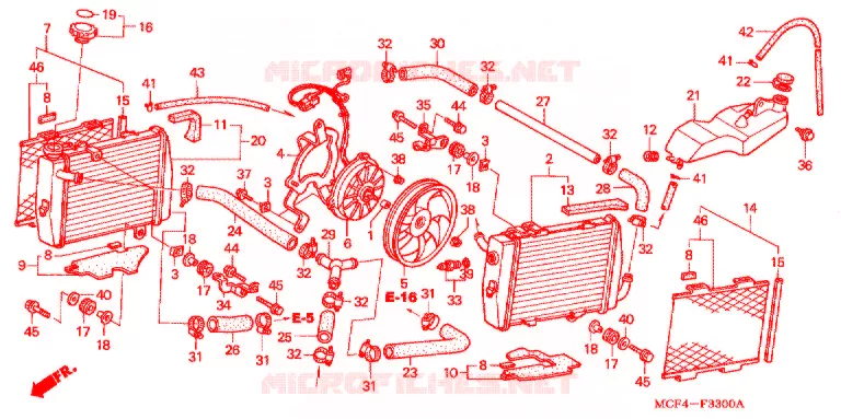 RADIATOR ('00/'01) Honda MOTO 1000 RC 2001  RVT1000R1
