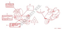 CAUTION LABEL (1) for Honda SPACY 100 2004