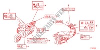 CAUTION LABEL (1) for Honda SH 125 TOP CASE 2012