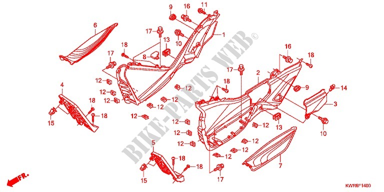 FLOOR PANEL   SIDE SKIRT for Honda FAZE 250 ABS 2011