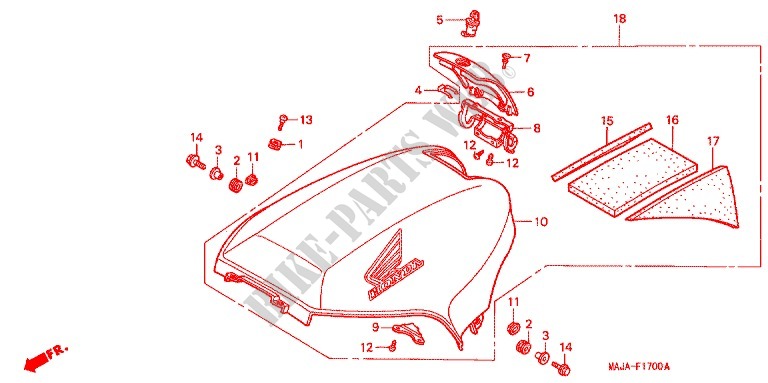 TOP COVER   POSITION LAMP for Honda ST 1100 2002