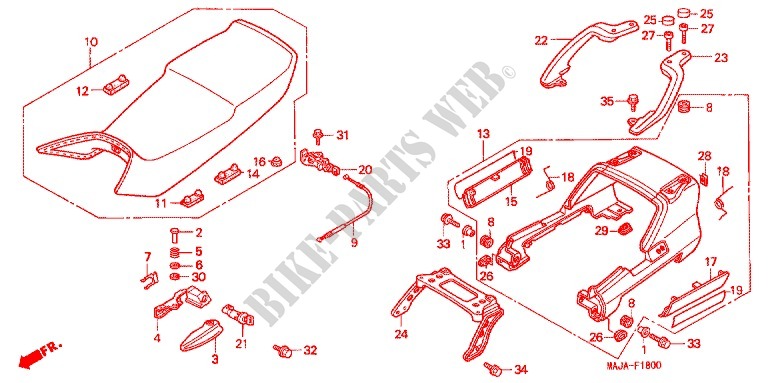 SINGLE SEAT (2) for Honda ST 1100 ABS 2001