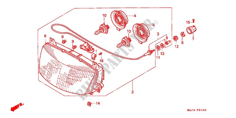 HEADLIGHT for Honda ST 1100 ABS TCS 1995