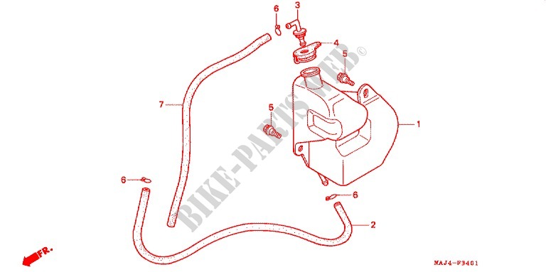 EXPANSION TANK for Honda ST 1100 ABS TCS 1996