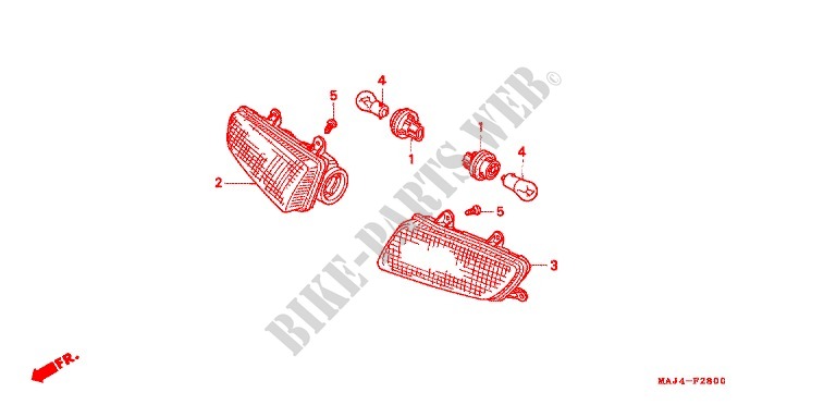 INDICATOR (2) for Honda ST 1100 ABS TCS 1996
