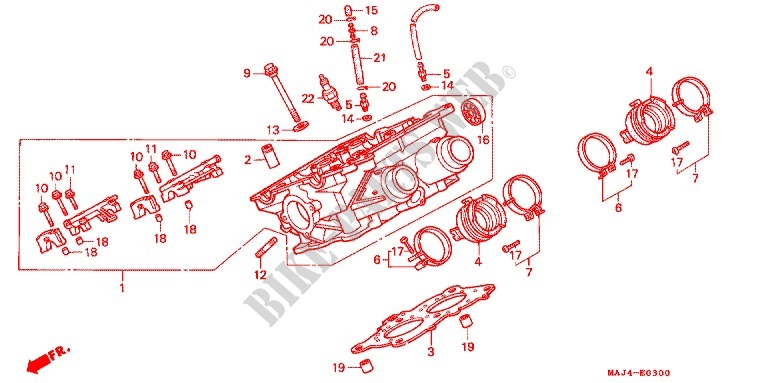 RIGHT CYLINDER HEAD for Honda ST 1100 ABS II 1998