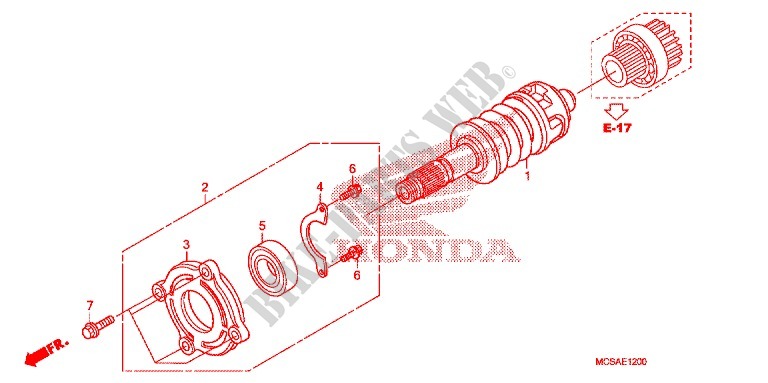 PRIMARY SHAFT for Honda ST 1300 ABS 2007
