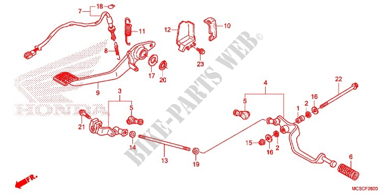 PEDAL for Honda ST 1300 ABS 2012