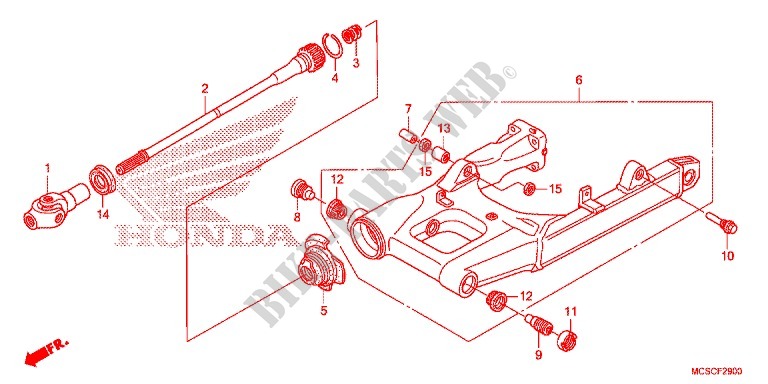 SWINGARM   CHAIN CASE for Honda ST 1300 ABS 2012