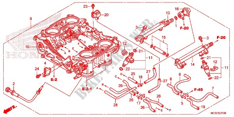 THROTTLE BODY for Honda ST 1300 ABS 2012