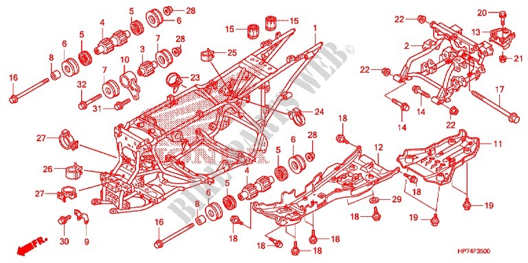 FRAME for Honda FOURTRAX 420 RANCHER 4X4 FGA 2009