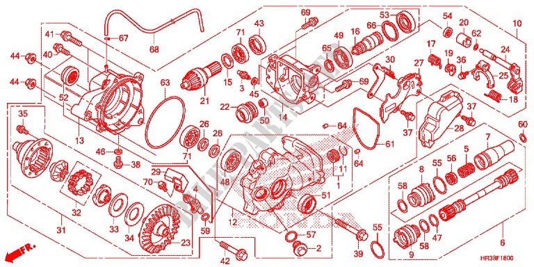 FRONT FINAL GEAR for Honda FOURTRAX 420 RANCHER 4X4 EPS Manual Shift CAMO 2016