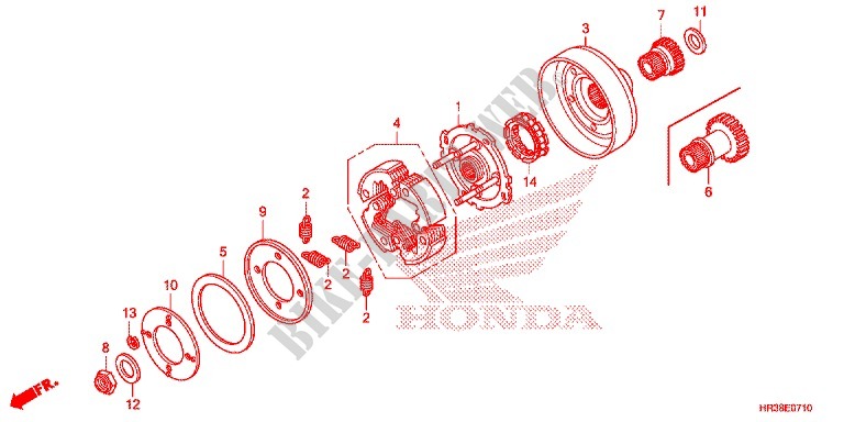 STARTER MOTOR CLUTCH for Honda FOURTRAX 420 RANCHER 4X4 EPS Manual Shift CAMO 2016