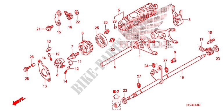 GEARSHIFT DRUM   SHIFT FORK for Honda FOURTRAX 420 RANCHER AT PS CAMO 2010