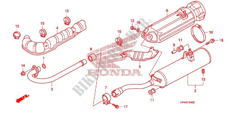 EXHAUST MUFFLER (2) for Honda FOURTRAX 420 RANCHER 4X4 PS CAMO 2010