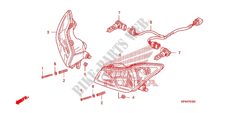 HEADLIGHT for Honda FOURTRAX 420 RANCHER 4X4 PS CAMO 2010