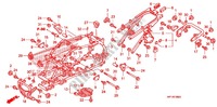FRAME for Honda TRX 450 R SPORTRAX Electric Start RED 2013