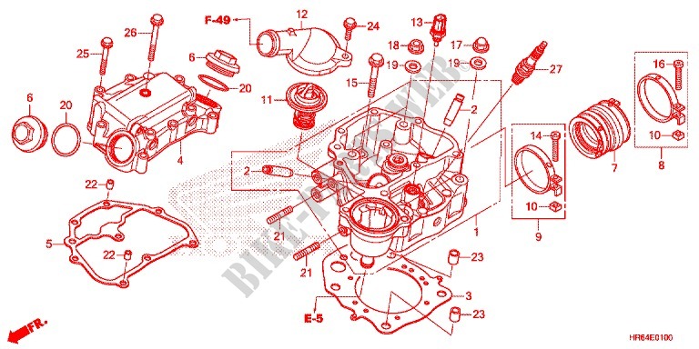 CYLINDER   HEAD for Honda FOURTRAX 500 FOREMAN RUBICON DCT 2015