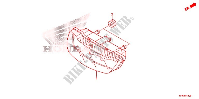 TAILLIGHT (2) for Honda FOURTRAX 500 FOREMAN RUBICON DCT 2015