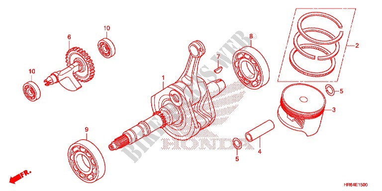 CRANKSHAFT for Honda FOURTRAX 500 FOREMAN RUBICON 4x4 DCT EPS DELUXE 2015