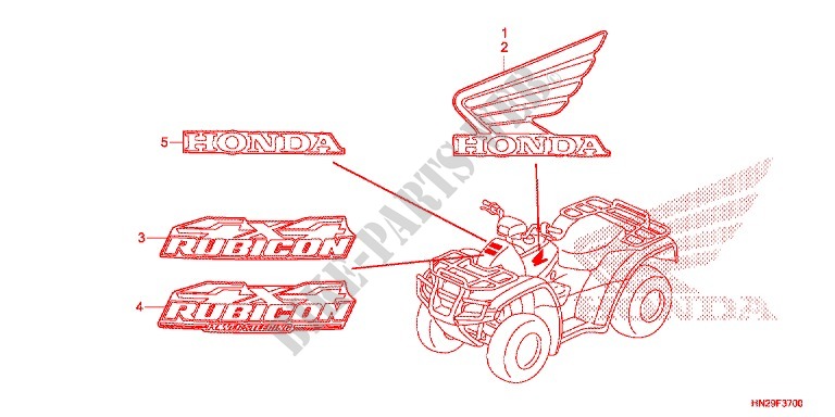 EMBLEM/MARK  for Honda FOURTRAX 500 FOREMAN RUBICON Hydrostatic CAMO 2013