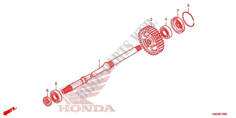 FINAL SHAFT for Honda FOURTRAX 500 FOREMAN RUBICON Hydrostatic CAMO 2013