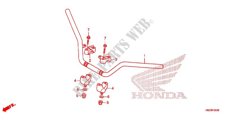 HANDLEBAR for Honda FOURTRAX 500 FOREMAN RUBICON Hydrostatic CAMO 2013