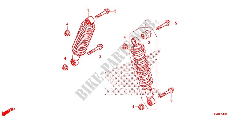 FRONT SHOCK ABSORBER for Honda FOURTRAX 500 FOREMAN 4X4 Electric Shift, Power Steering Camo 2015