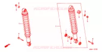 REAR SHOCK ABSORBER (2) for Honda FOURTRAX 500 FOREMAN RUBICON GPS 2005