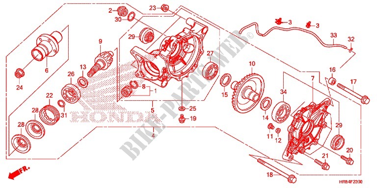 REAR FINAL GEAR for Honda FOURTRAX 500 FOREMAN RUBICON EPS CAMO 2015