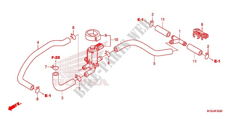AIR INJECTION CONTROL VALVE for Honda VFR 1200 F 2014